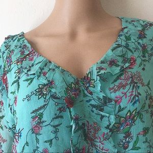Lona sleeve floral blouse
